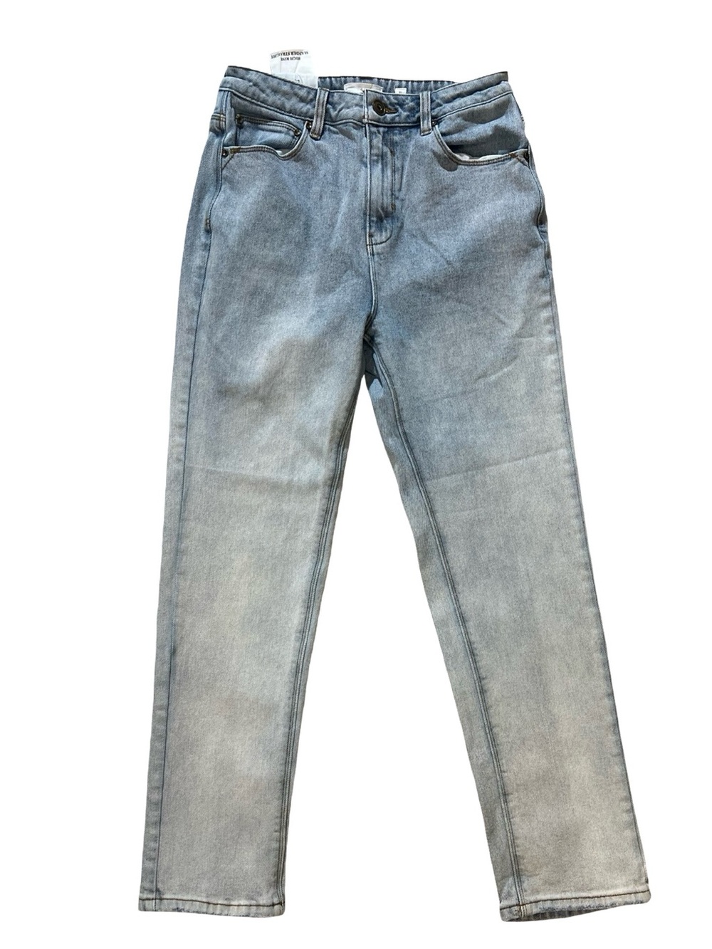 A Loves A High Rise Slender Straight Jeans Light Wash Size 27 MSRP $89